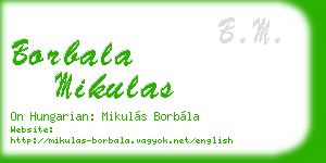 borbala mikulas business card